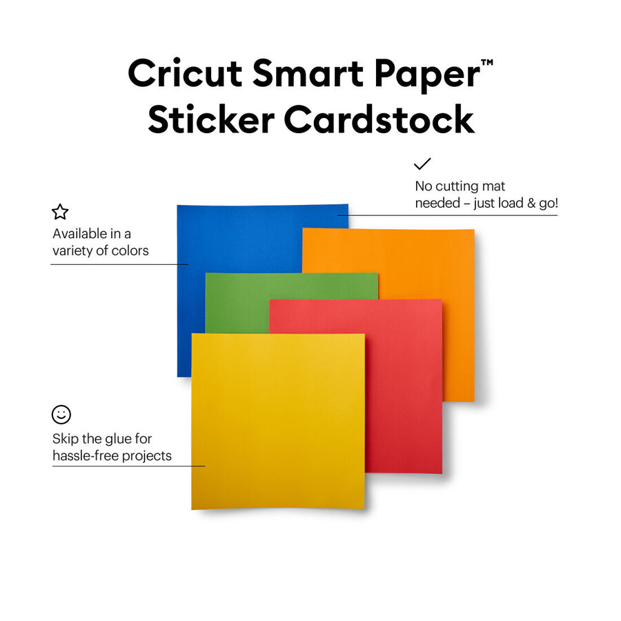 smart paper sticker cardstock bright bow