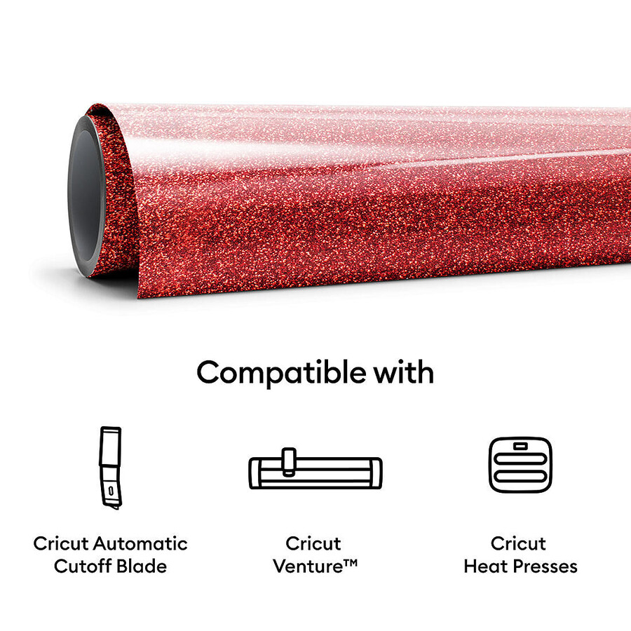 smart iron-on glitzer rot 15 m