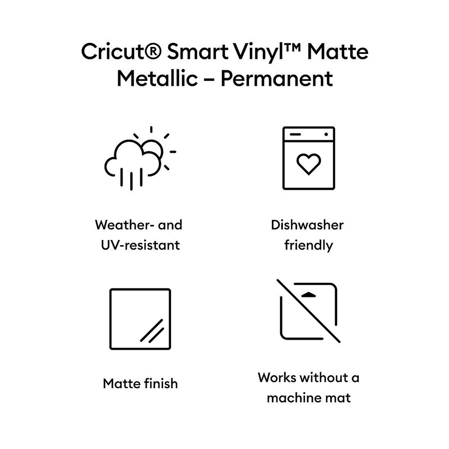 smart vinyl matte metallic - permanent silber 5 fuß
