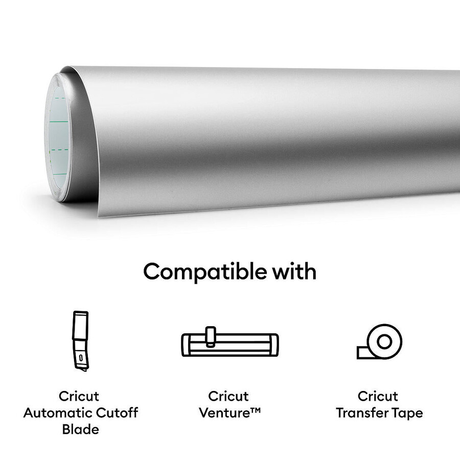 smart vinyl matte metallic - permanent silber 5 fuß