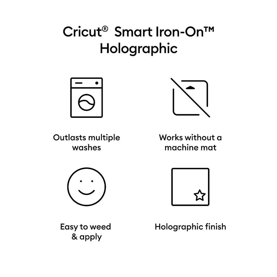 smart iron-on holographic 25 zoll x 12 fuß