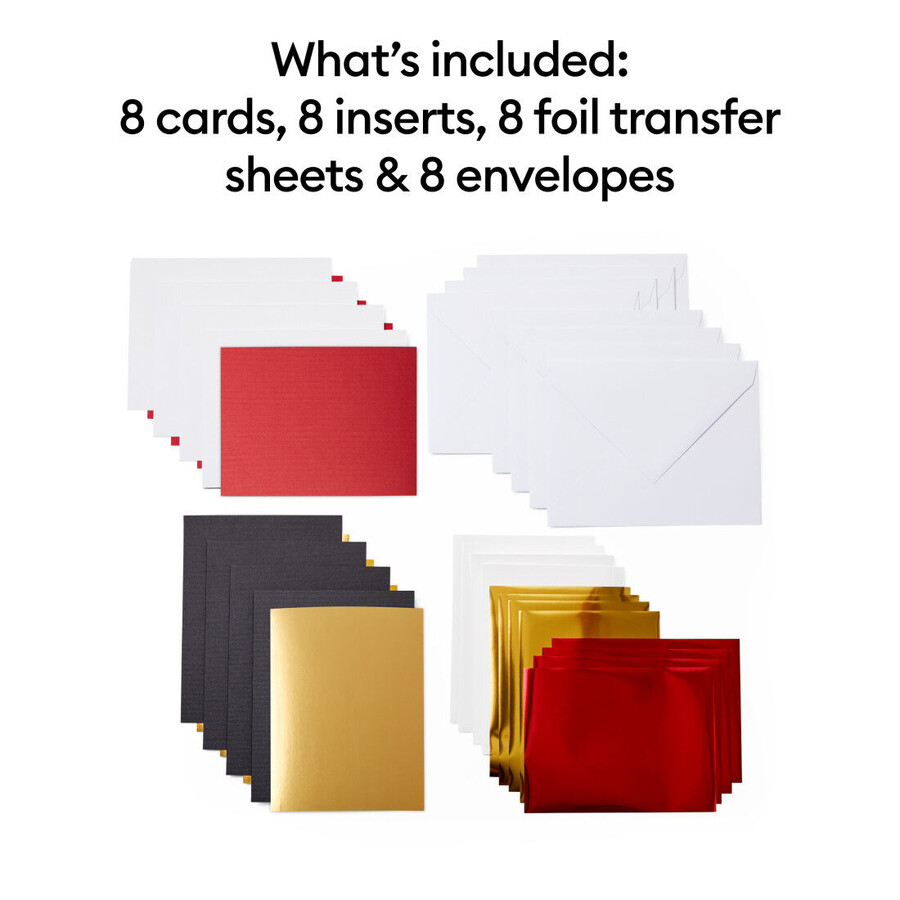 cricut joy folientransfer-einlegekarten royal flush - a2