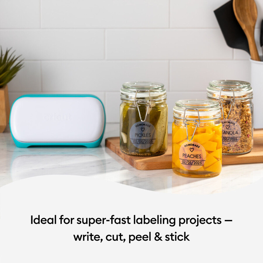cricut joy smart label beschreibbare vinylfolie – permanent transparent