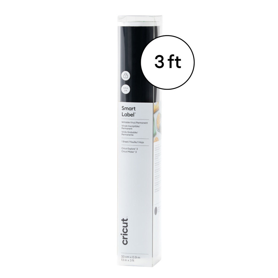 smart label beschreibbare vinylfolie – permanent schwarz 91 cm