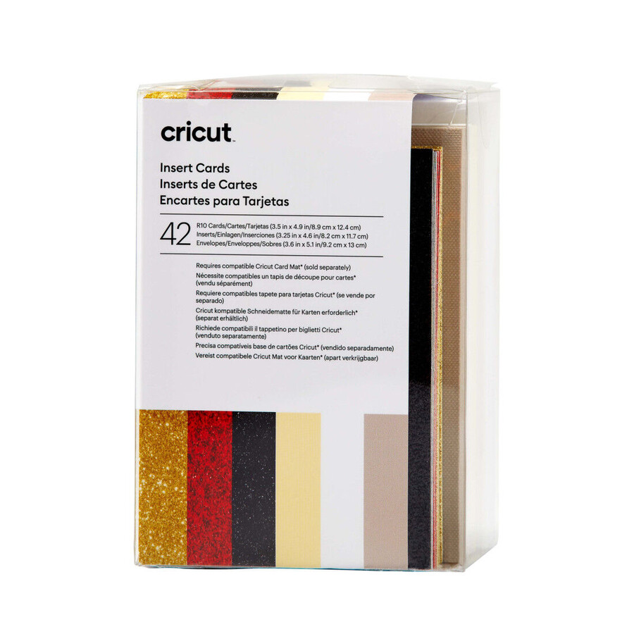 einlegekarten glitzer- und glamour-sampler - r10 42 stück