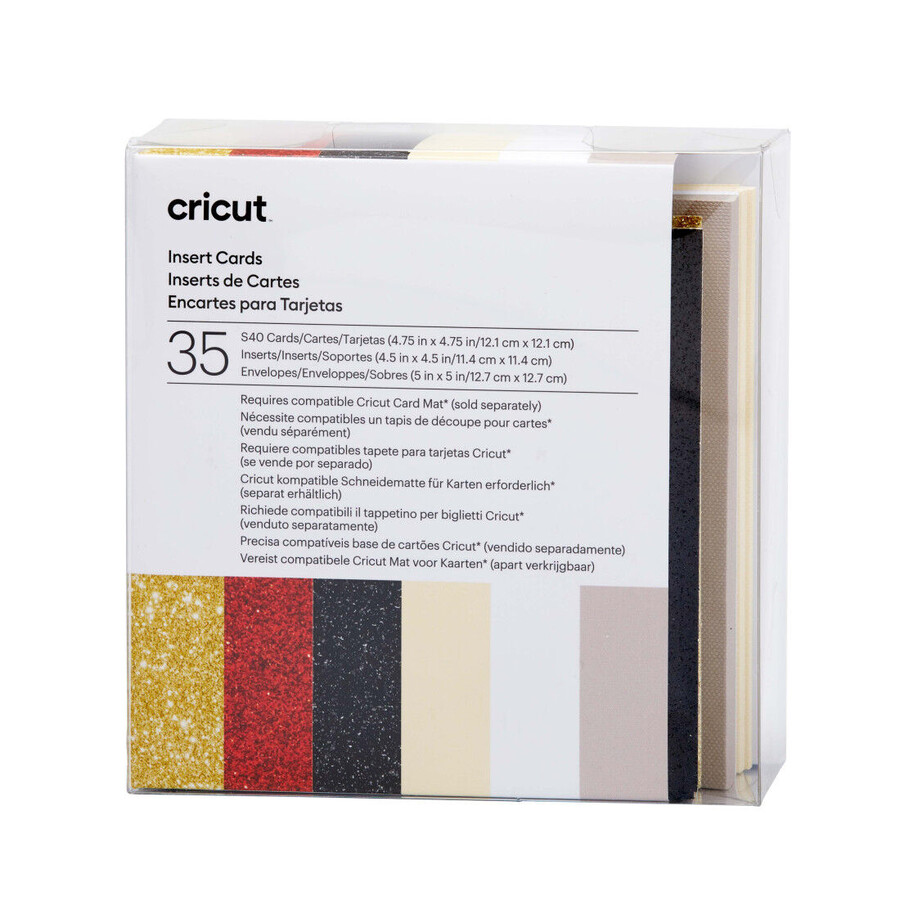 einlegekarten glitzer- und glamour-sampler - s40 35 stück