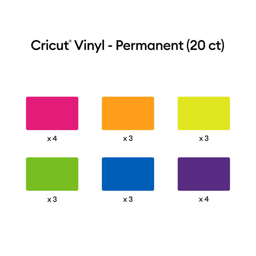 vinyl bright rainbow sampler - permanent 20 stück