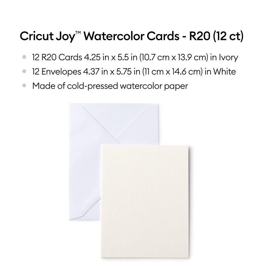 cricut joy aquarellkarten – r20 12 stück