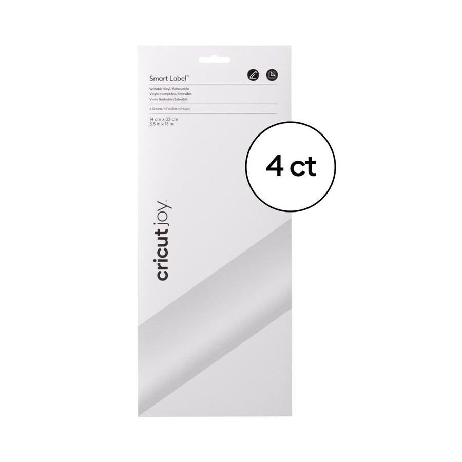 cricut joy smart label beschreibbare vinylfolie – abnehmbar weiß