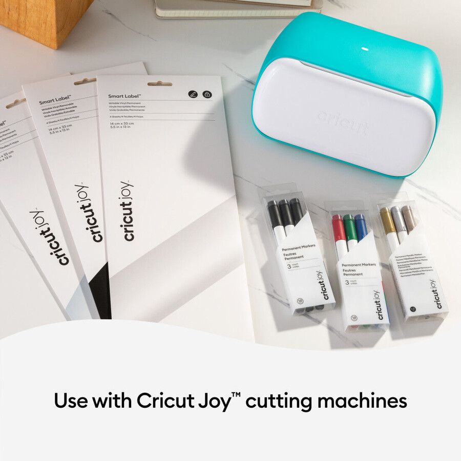 cricut joy smart label beschreibbare vinylfolie – abnehmbar weiß
