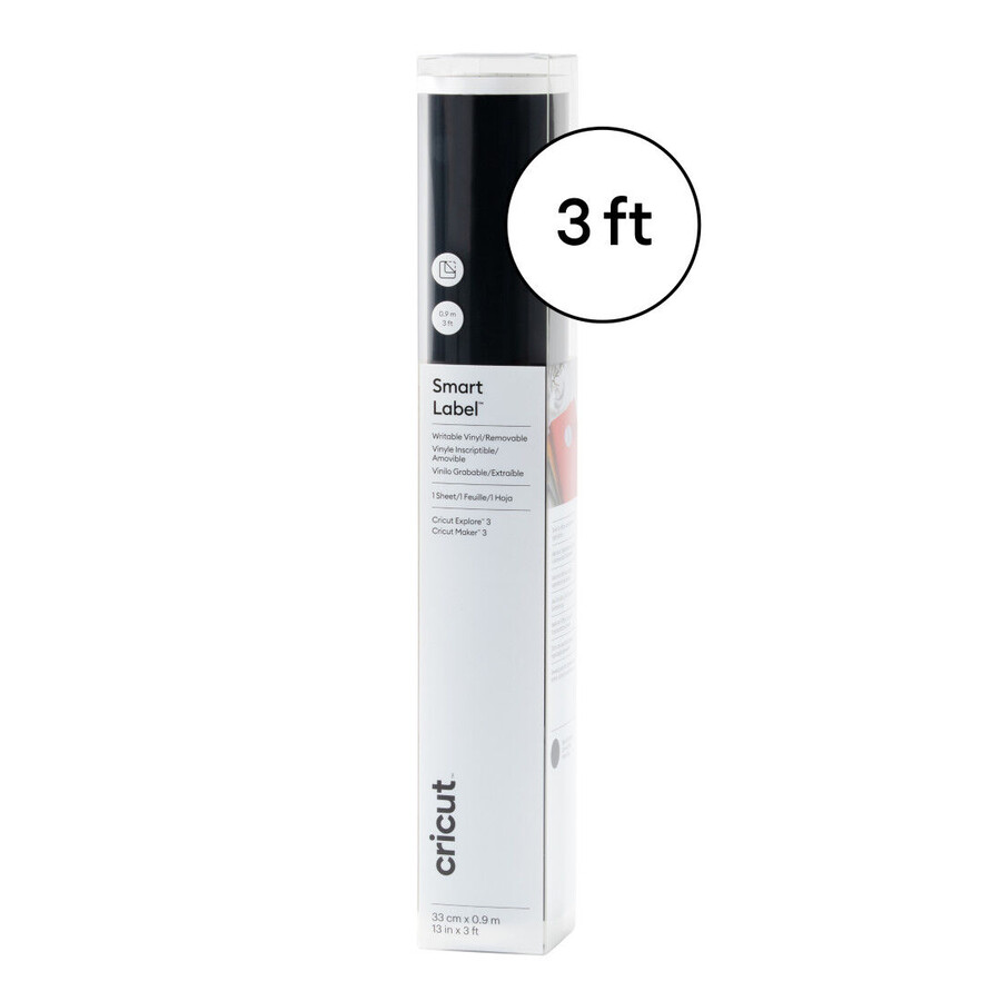 smart label beschreibbare vinylfolie – abnehmbar schwarz 91 cm