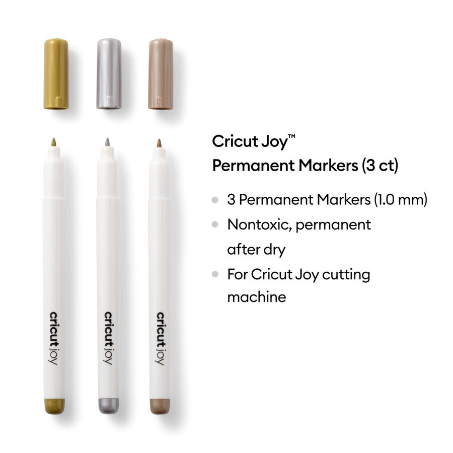 cricut joy permanent metallic marker 10 mm goldsilberkupfer 3 stück
