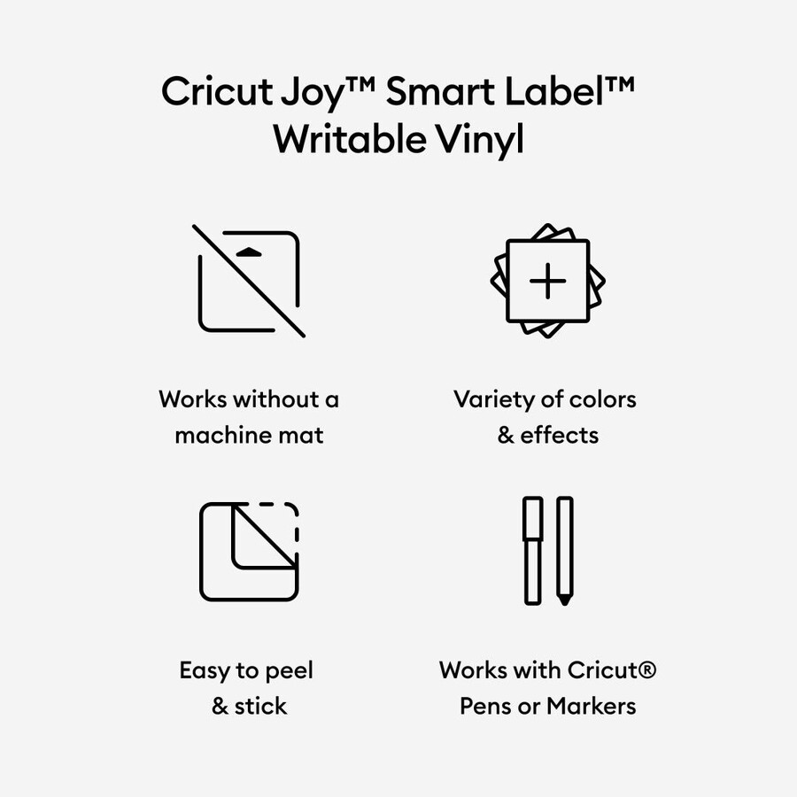 cricut joy smart label beschreibbare vinylfolie – permanent