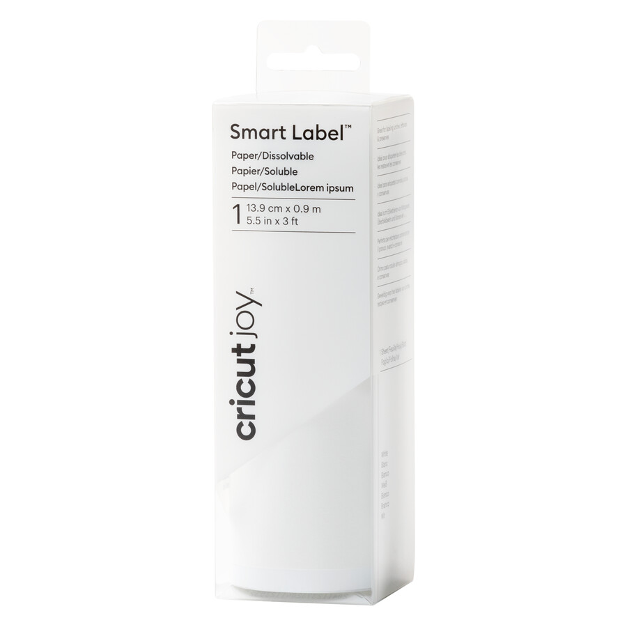 cricut joy smart label papier – wasserlöslich weiß