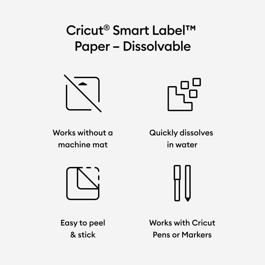 smart label papier – auflösbar weiß