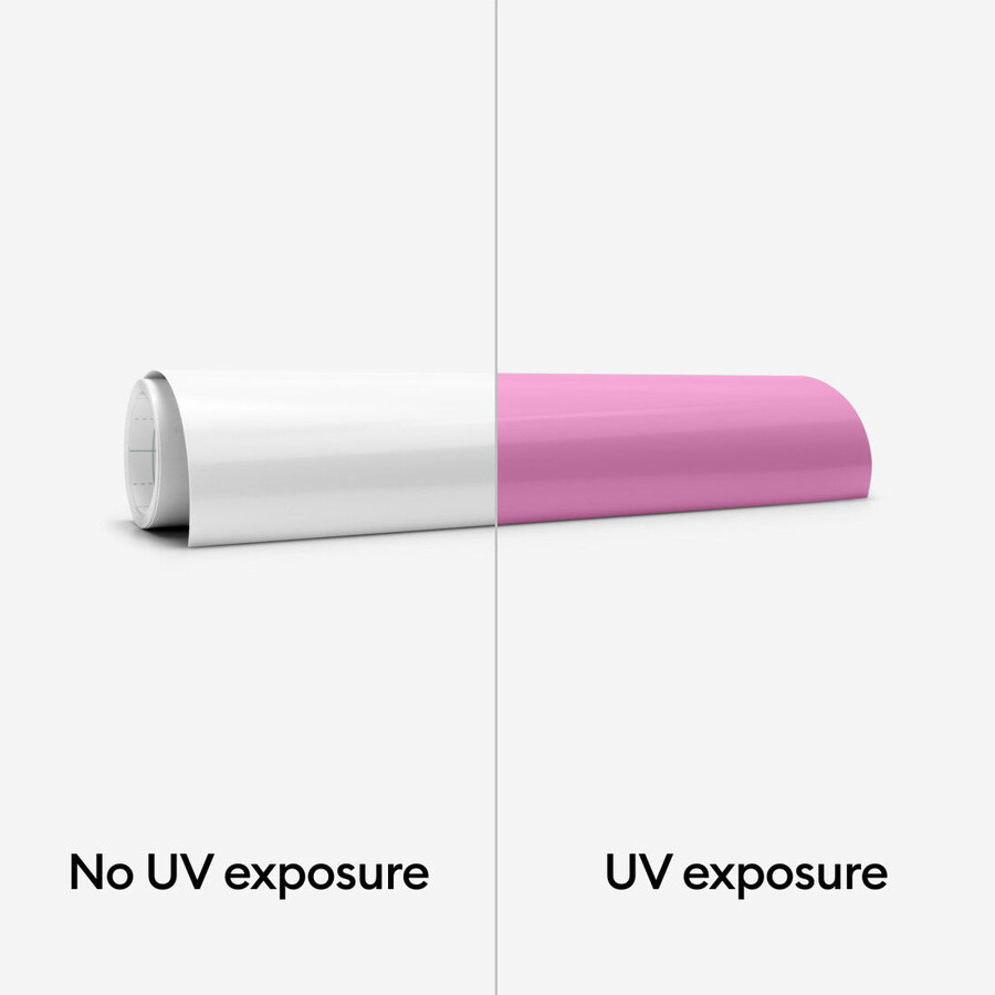 uv-aktiviertes farbwechselndes bügelbild weiß - rosa