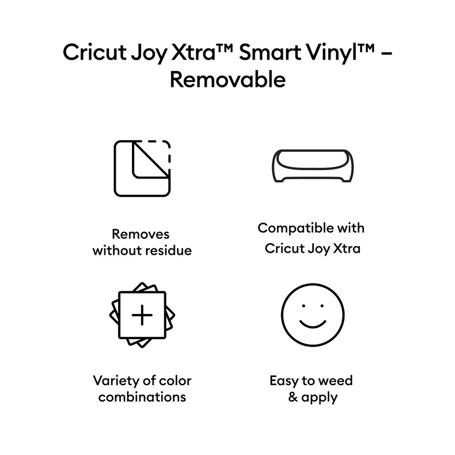cricut joy xtra smart vinyl – abnehmbar 3 fuß
