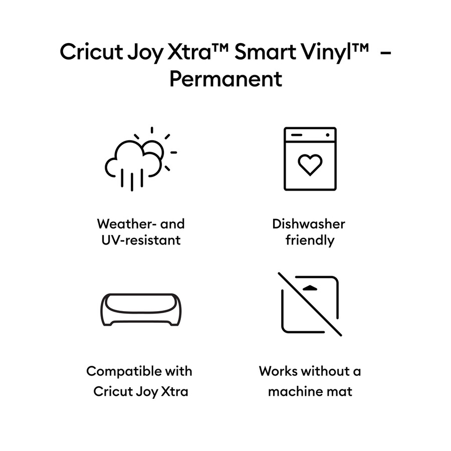 cricut joy xtra smart vinyl matt metallic – permanent 3 fuß