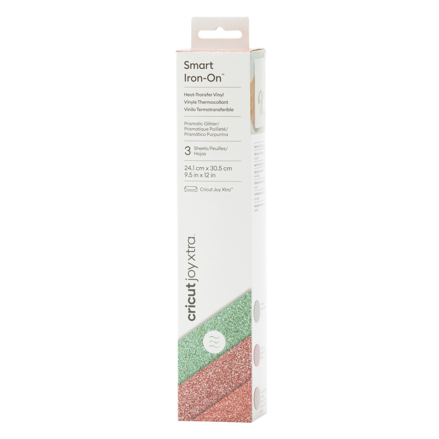 cricut joy xtra prismatic glitter smart iron-on sea sparkle sampler 3 stück
