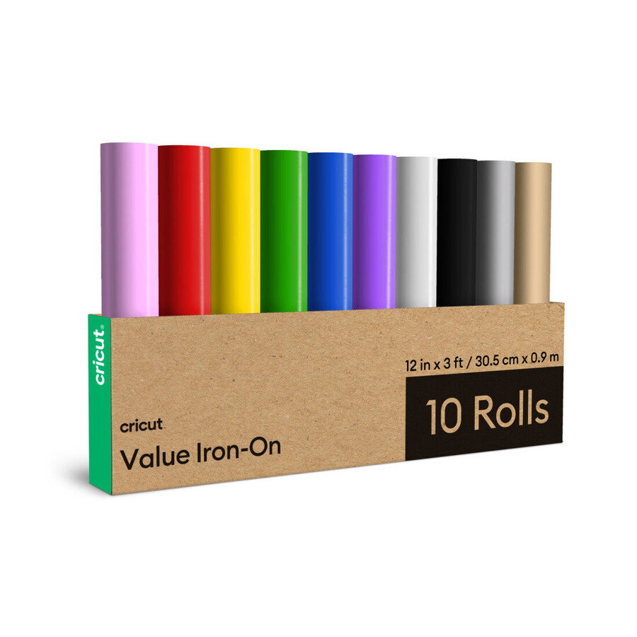 wertvolles bügelbild regenbogen-probierset - 12 zoll x 3 fuß 10 stück