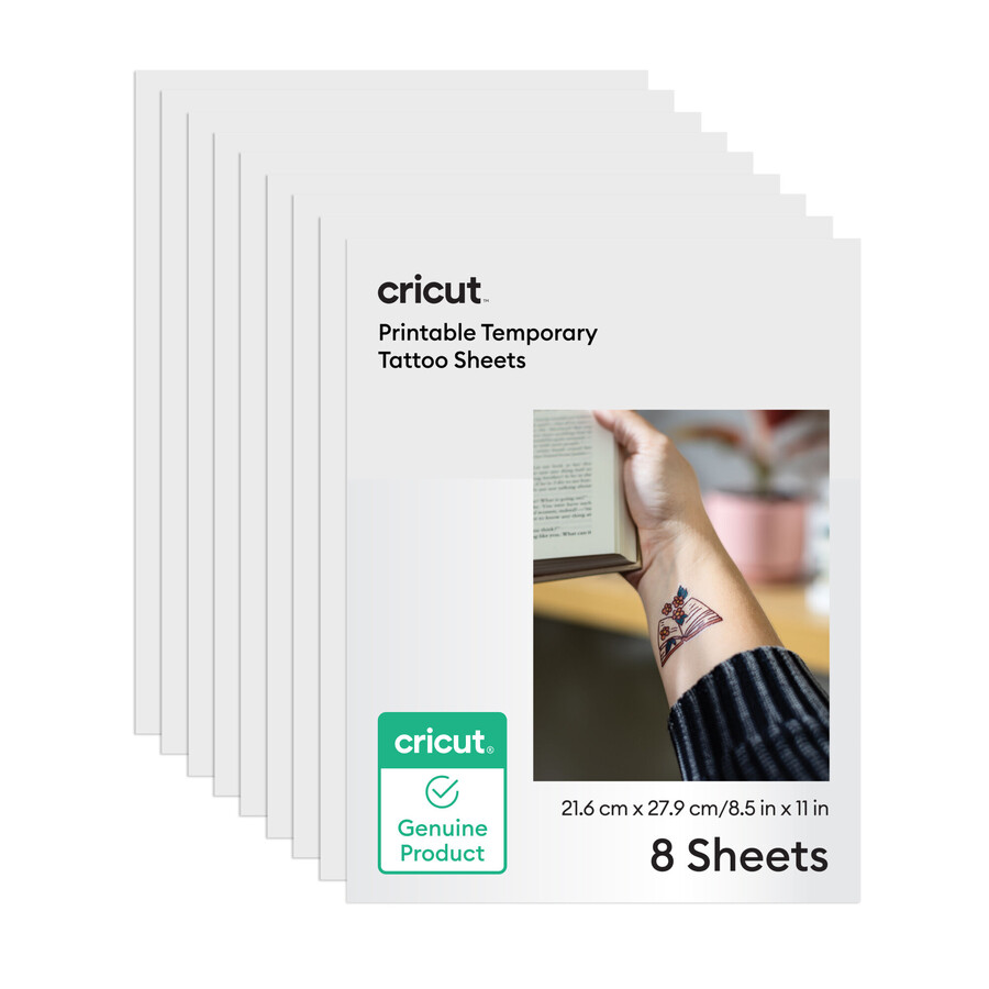 cricut bedruckbare temporäre tattoo-bögen – 85 zoll x 11 zoll 8 stück
