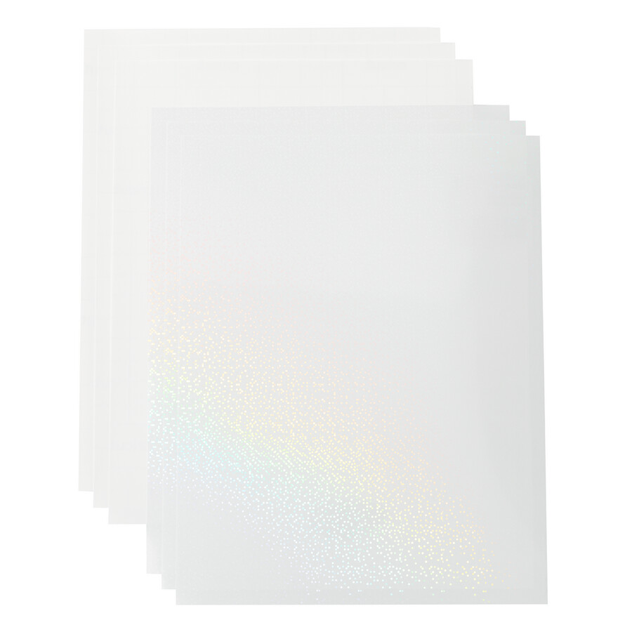 set mit druckbaren wasserfesten hologramm-aufklebern – us letter 5 stück