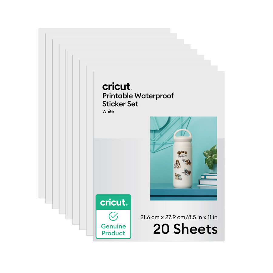 cricut druckbares wasserfestes aufkleber-set – 85 zoll x 11 zoll 20 stück