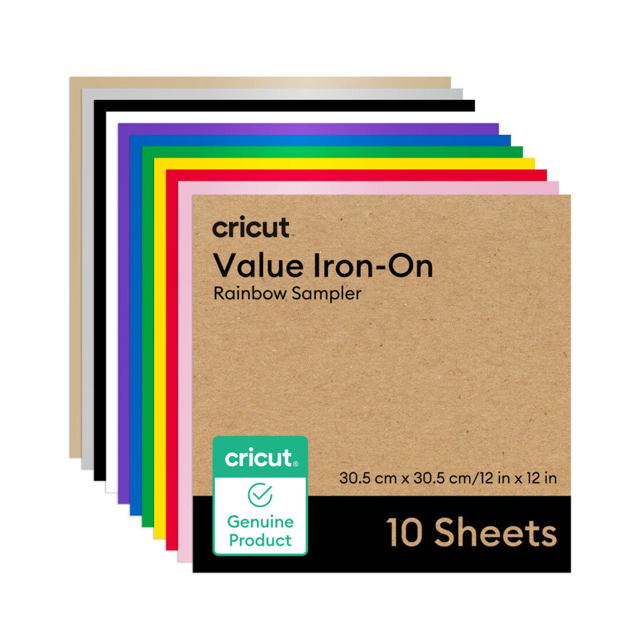 wertvolles bügelbild regenbogen-probierset - 12 zoll x 12 zoll 10 stück