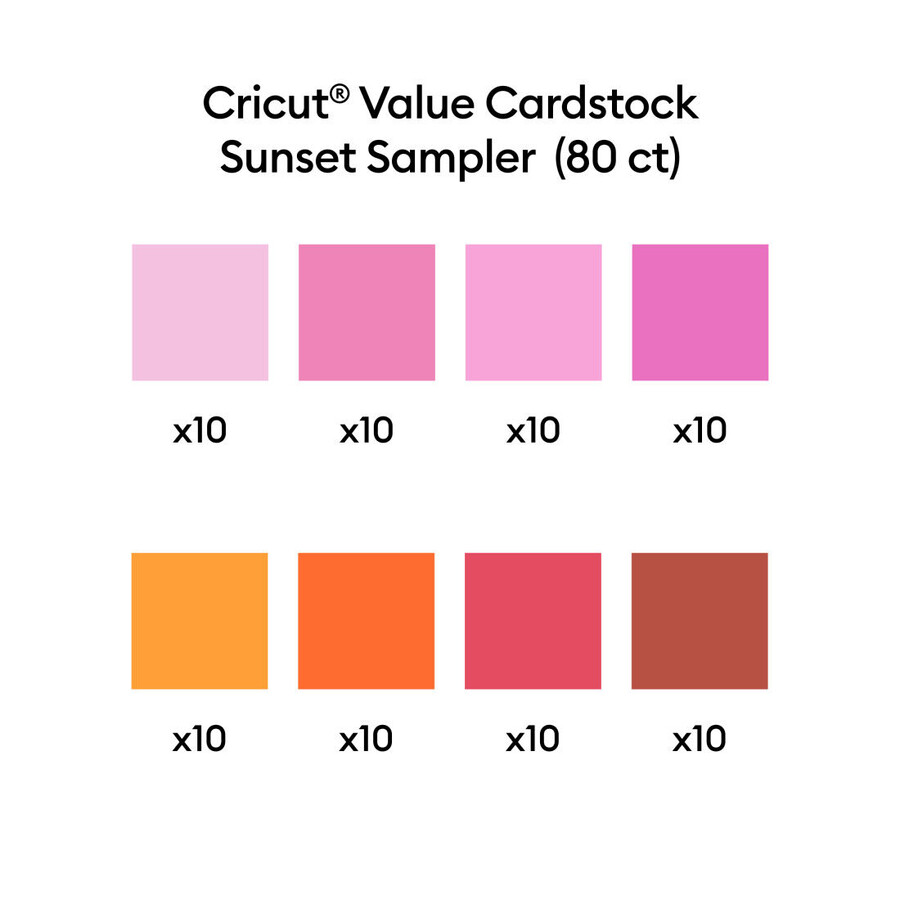 wertvoller karton sunset sampler - 85 zoll x 11 zoll 80 stück
