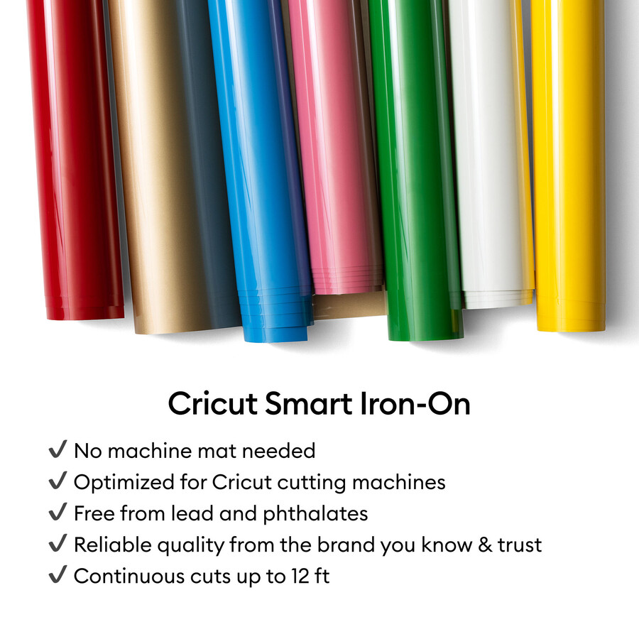 cricut smart iron-on mattenlose transferfolie sortimentspackung - 13 zoll x 12 zoll 12 stück