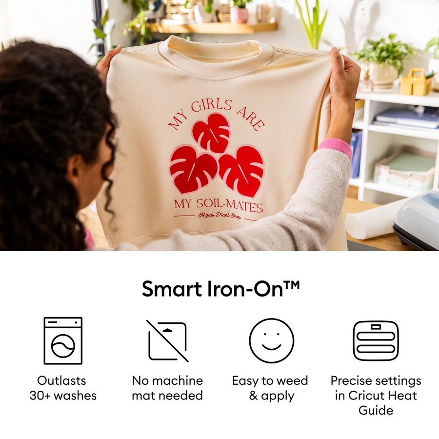 cricut smart iron-on mattenlose transferfolie sortimentspackung - 13 zoll x 12 zoll 12 stück