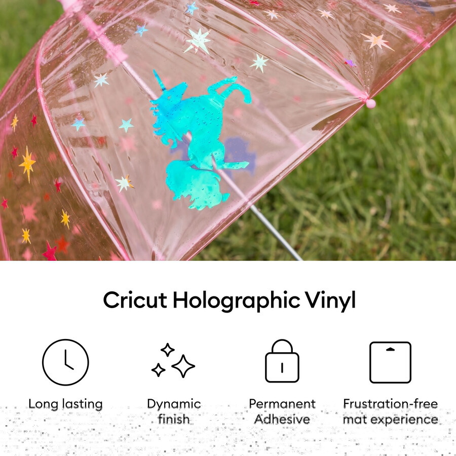 cricut holographic vinyl – permanent mythical sampler - 12 in x 12 in 10 ct