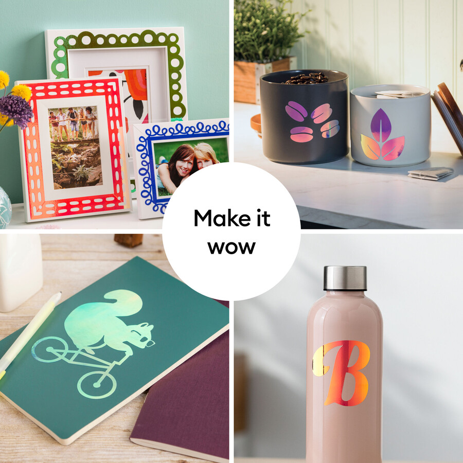 cricut holographic vinyl – permanent mythical sampler - 12 in x 12 in 10 ct