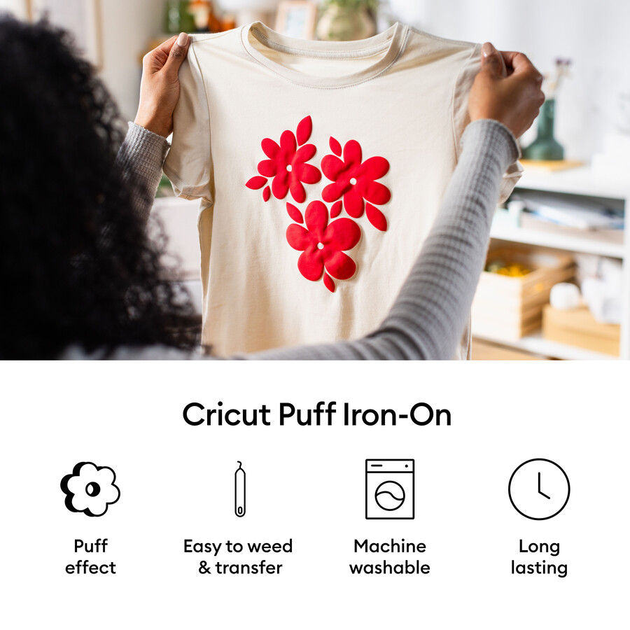cricut puff bügelfolie classics sampler - 12 zoll x 12 zoll 6 stück
