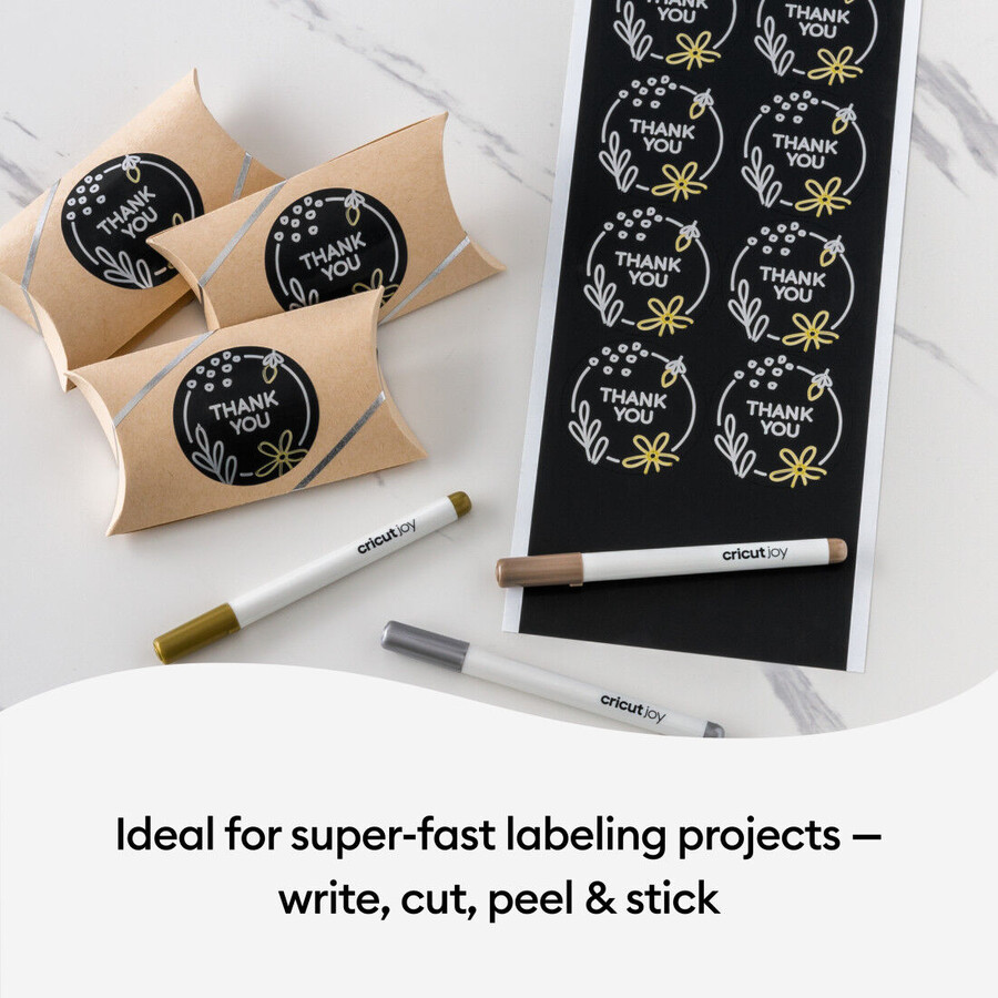 cricut joy smart label beschreibbare vinylfolie – permanent