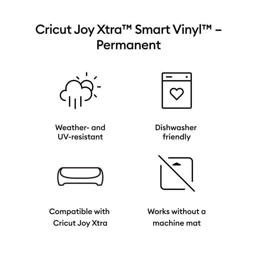 cricut joy xtra smart vinyl – permanent 3 fuß