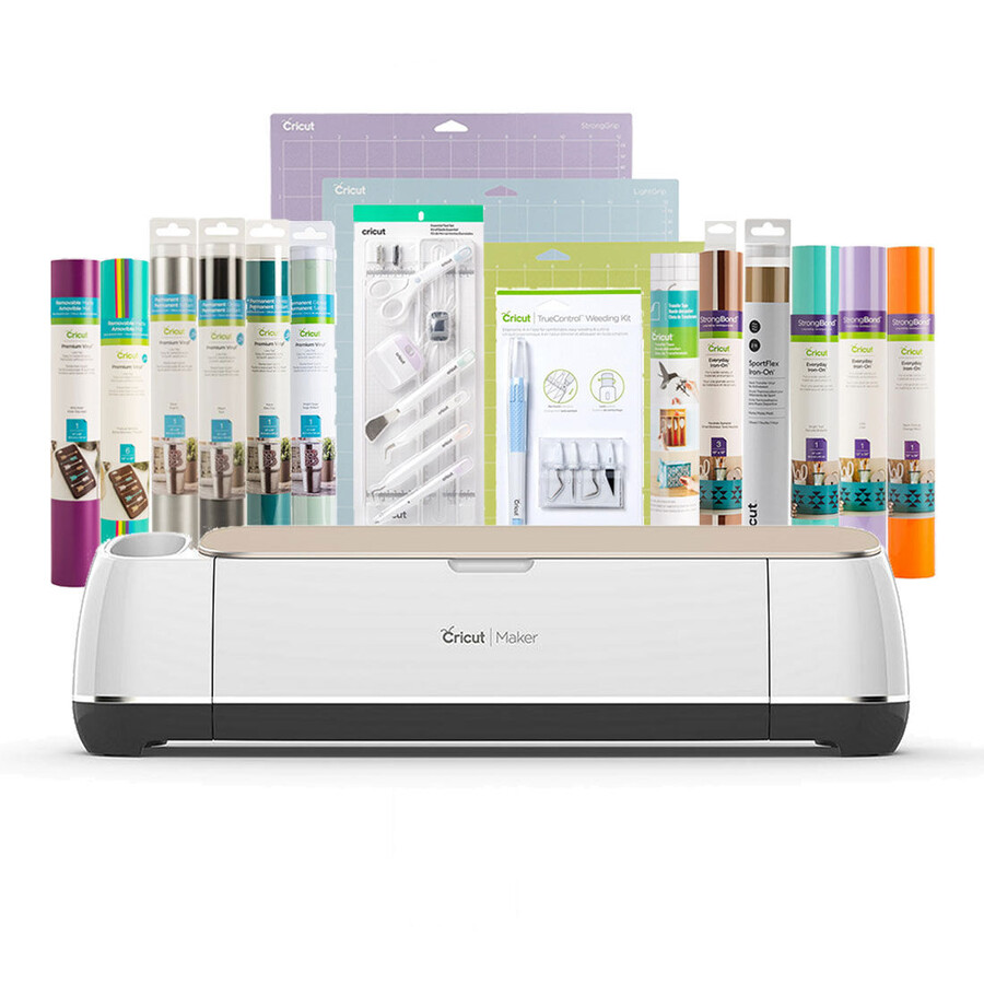 zertifiziertes generalüberholtes cricut maker essentials-bundle champagner