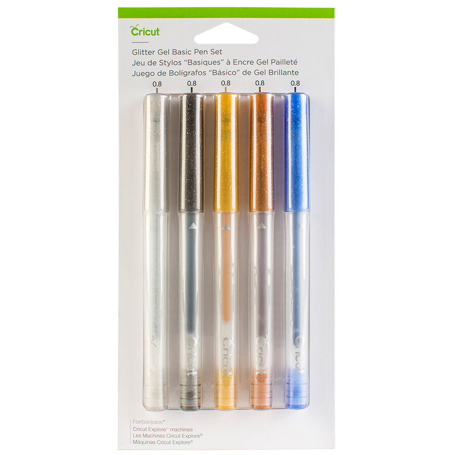 glitzer-gelstift-set basics 5 stück