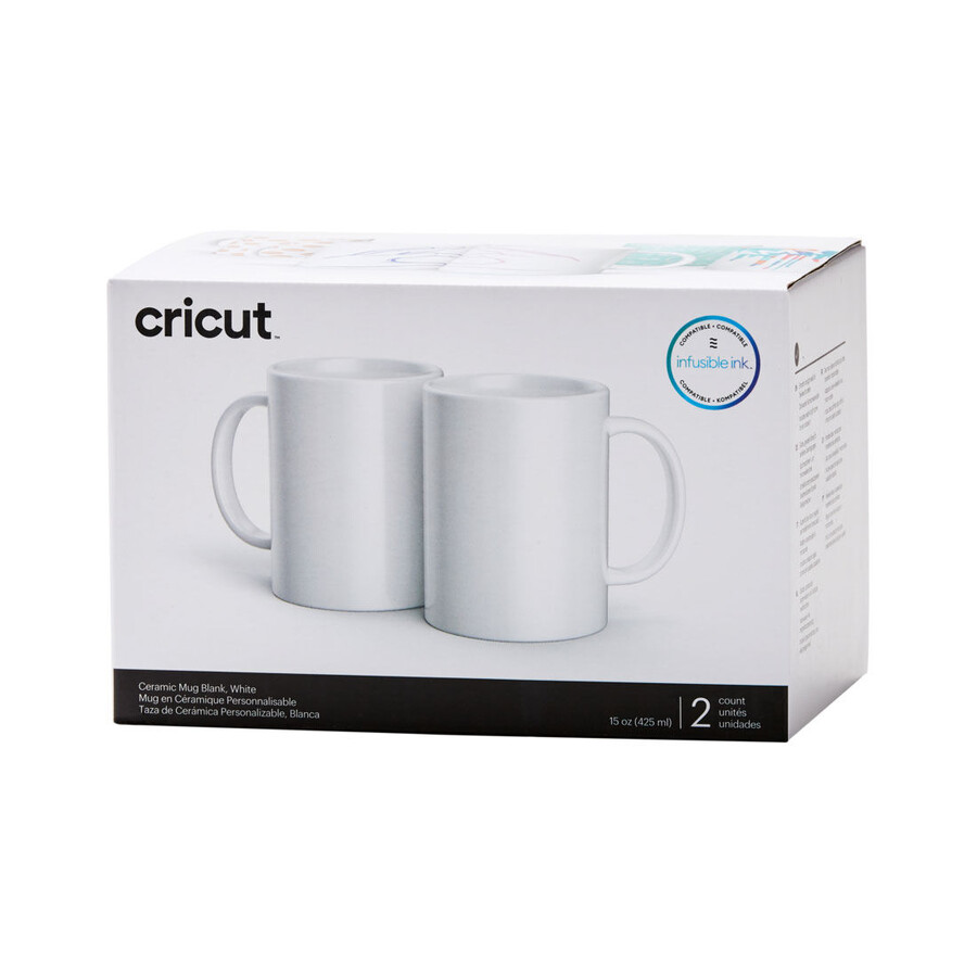 keramikbecher-rohling weiß - 15 oz425 ml 2 stück