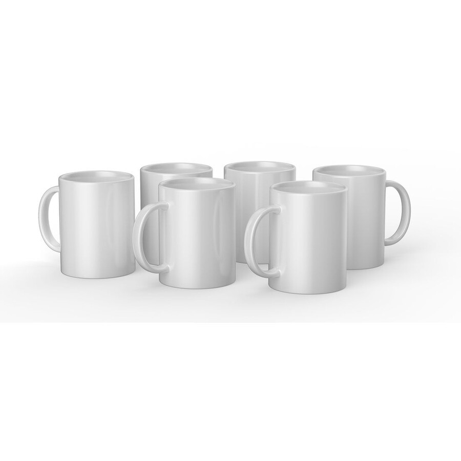 rohling für keramiktasse weiß - 15 oz425 ml 6 stück