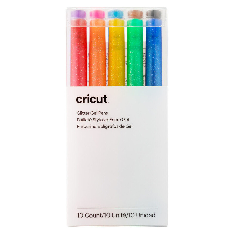 glitzer-gelstifte 08 mm regenbogen 10 stück