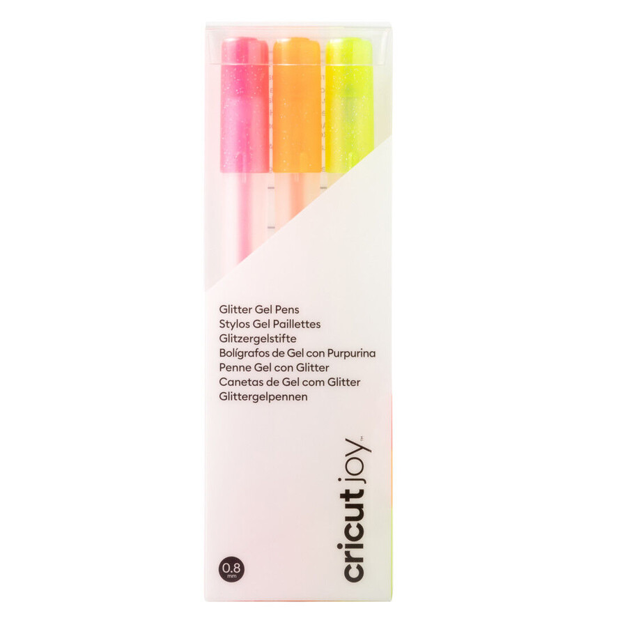 cricut joy glitzer-gelstifte 08 mm neon 3 stück