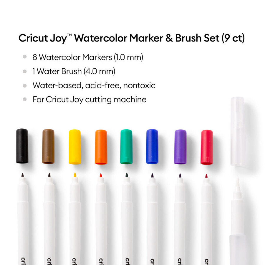 cricut joy aquarellmarker- und pinselset 9-teilig