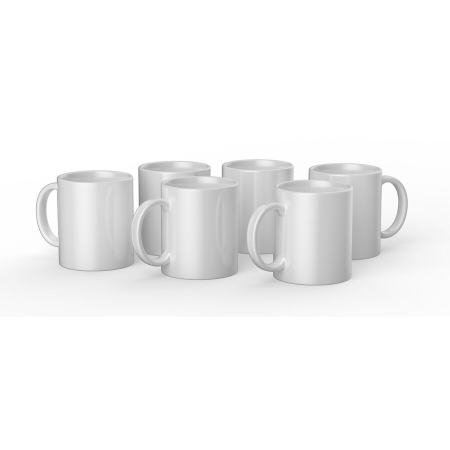 rohling für keramiktasse weiß - 12 oz340 ml 6 stück