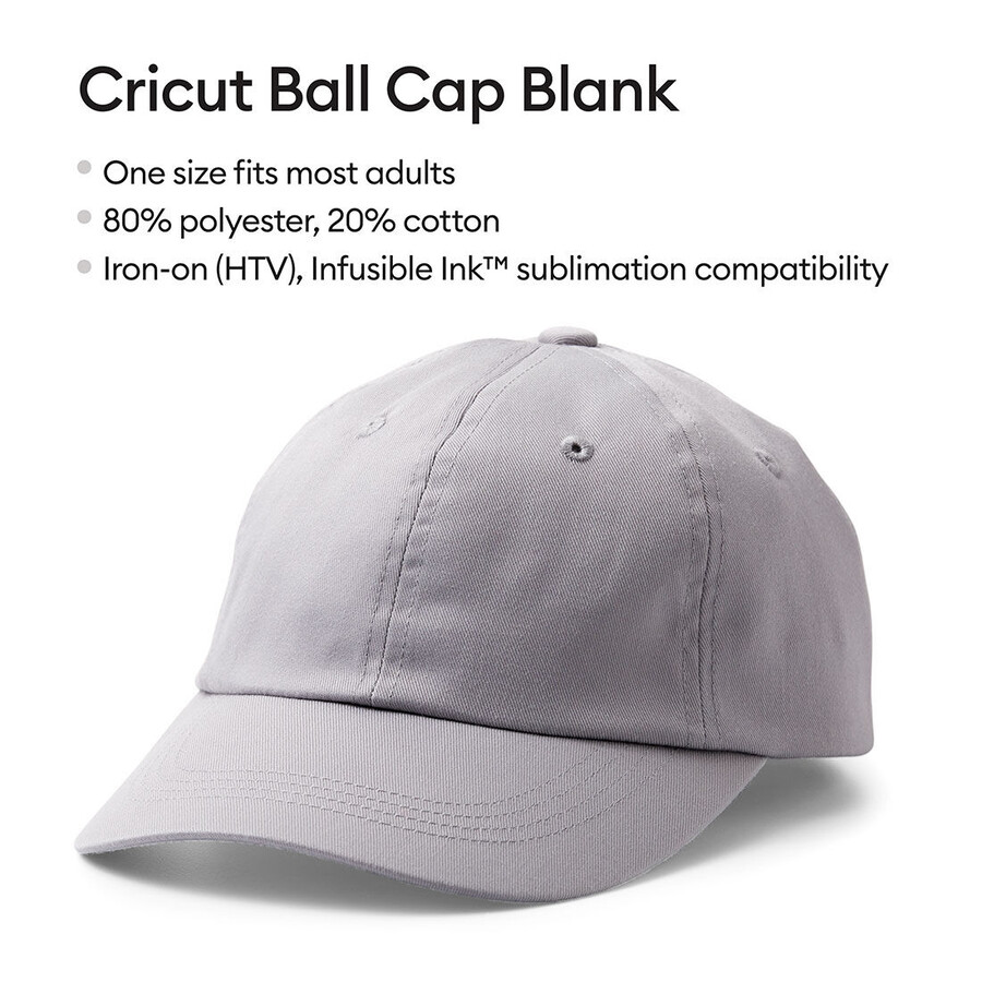 cricut baseballkappenrohling grau