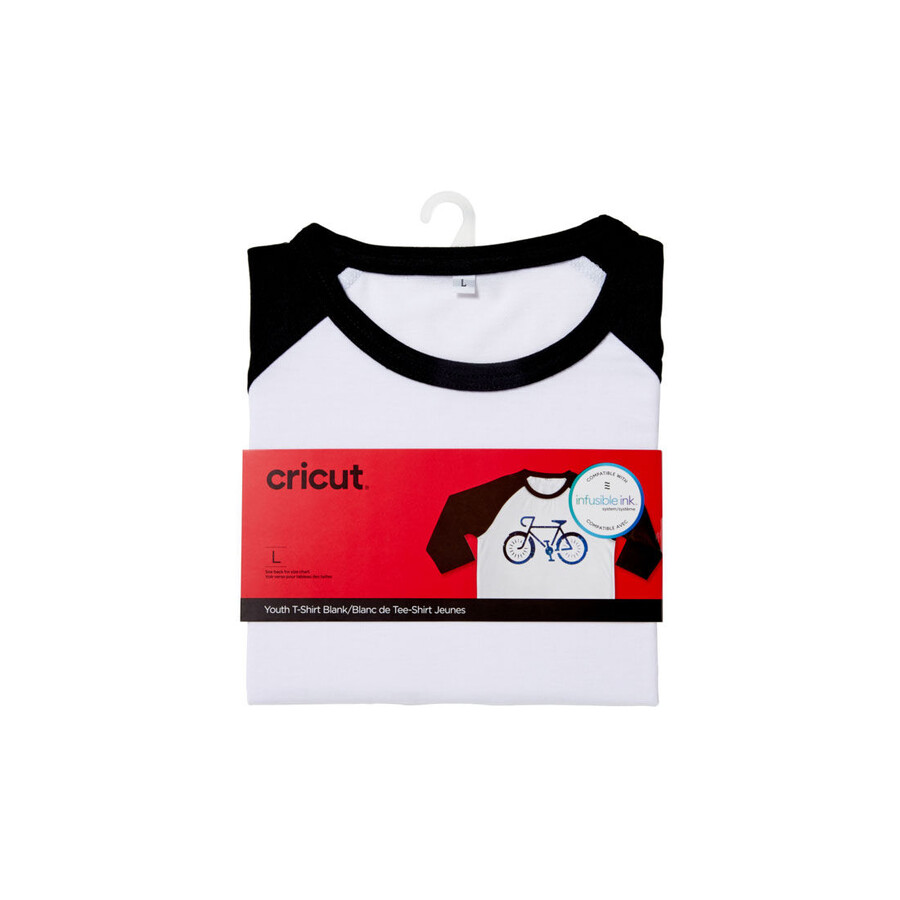 unisex-jugend-t-shirt raglan unbedruckt schwarzweiß
