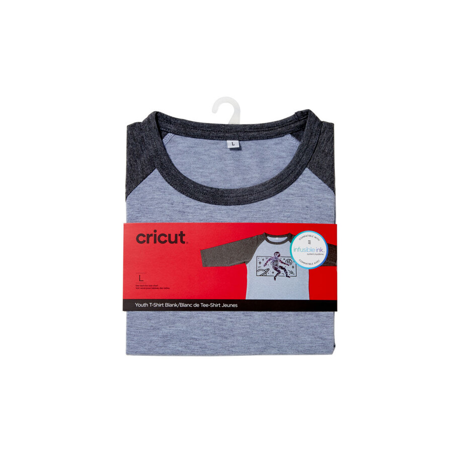 unisex-jugend-t-shirt raglan unbedruckt in dunkel-hellgrau meliert