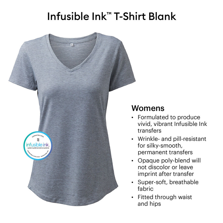 damen-t-shirt tailliert v-ausschnitt