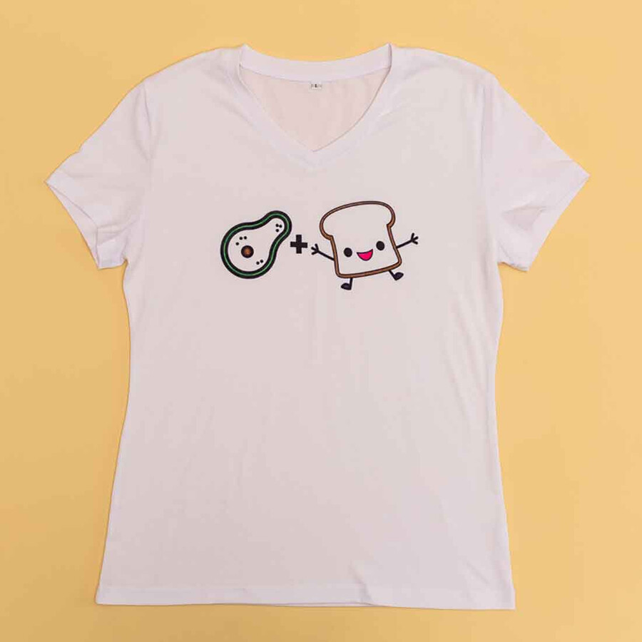 damen-t-shirt unbedruckt v-ausschnitt